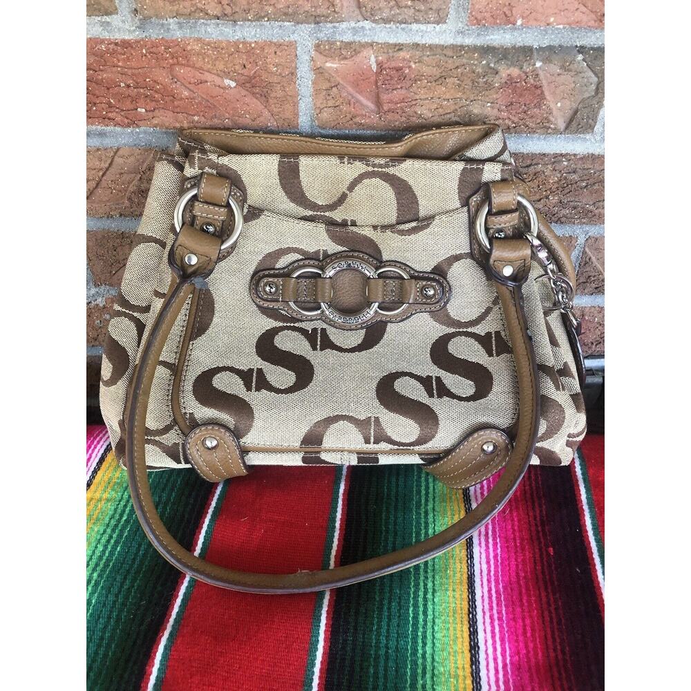 Sophia Caperelli Canvas Logo shoulder bag 12”x 9”x 4”